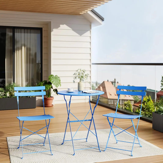 Foldable Bistro Set, Table and 2 Chairs
