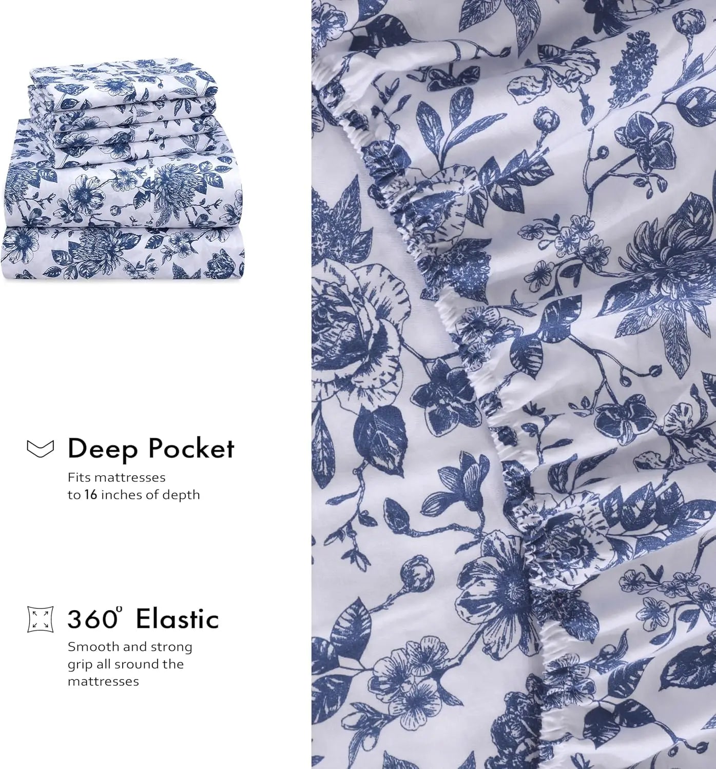 6-Piece Cotton Sheets Set