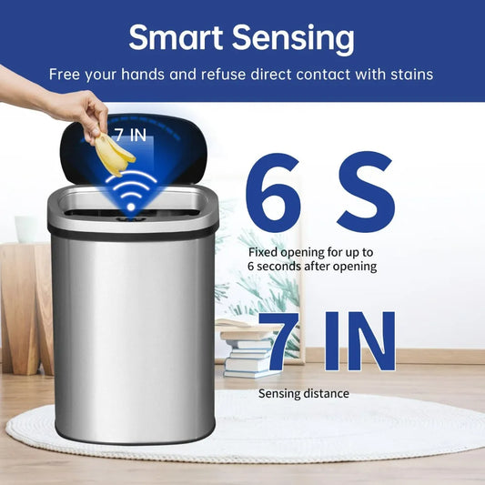 Trash Can with Automatic Lid