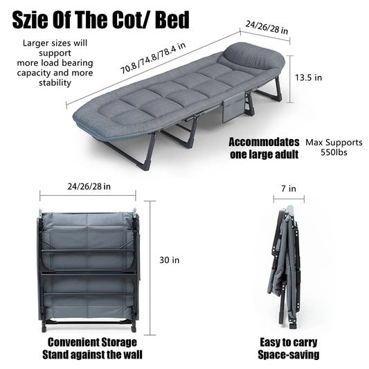 Folding Single Sofa Bed, Nap Lounge Chair