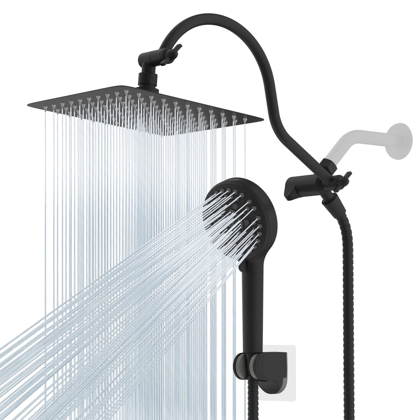 Rainfall Shower Head Handheld Spray Combo