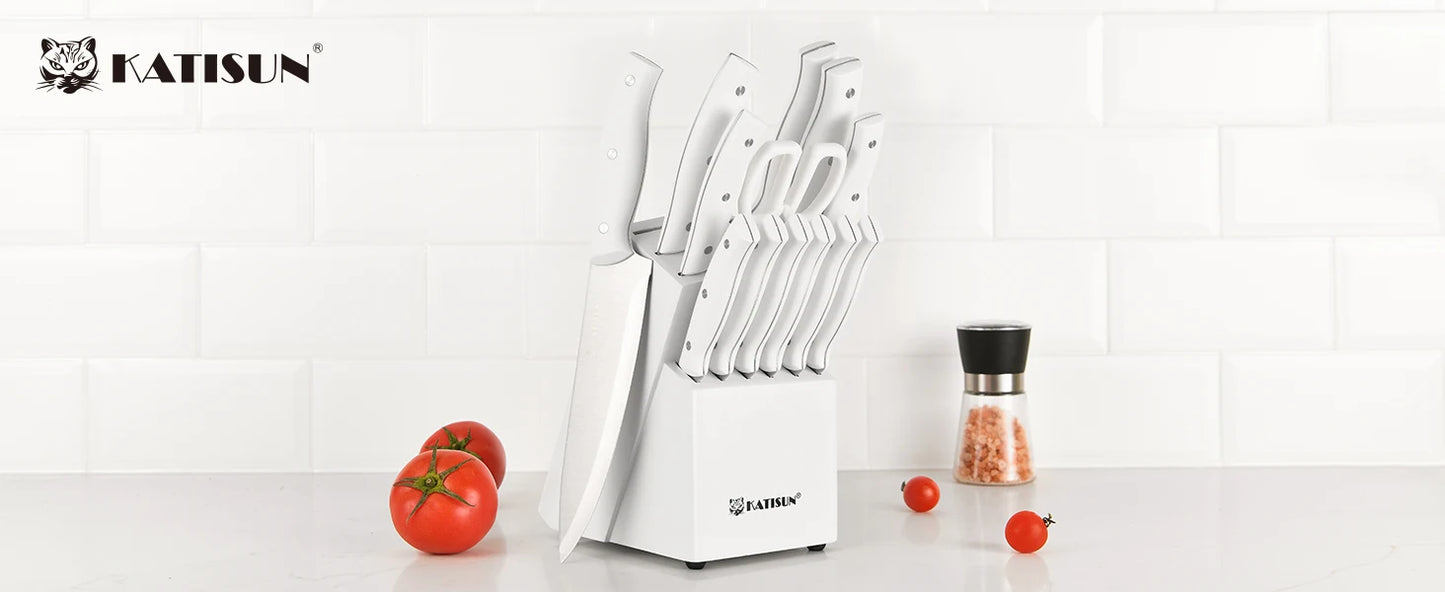 White Knife Set