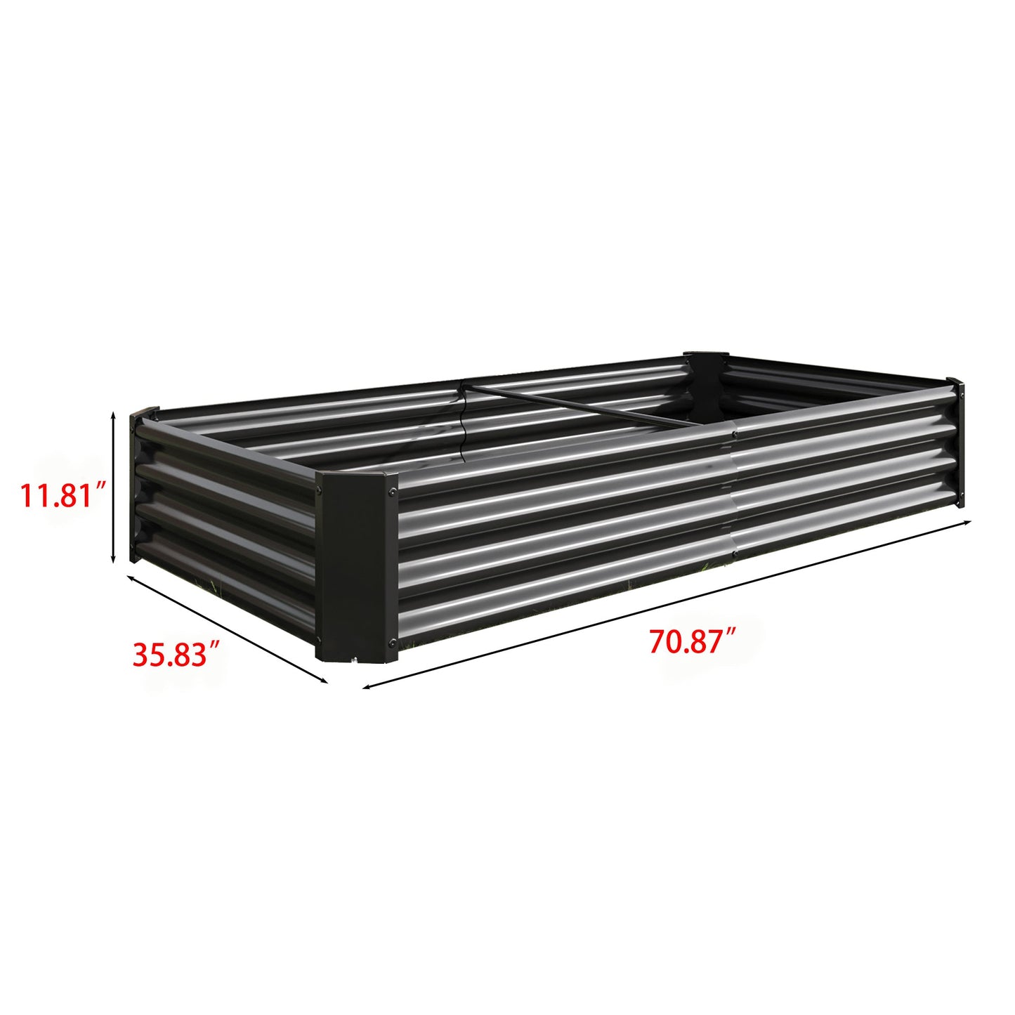 Raised Garden Bed 6×3×1 ft