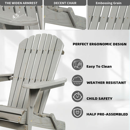 Solid Cedar Folding Adirondack Chairs