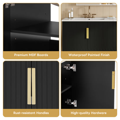 Bathroom Vanity Set with Separate Ceramic Sink
