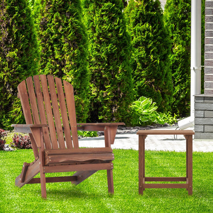 Solid Hemlock Folding Adirondack Chairs
