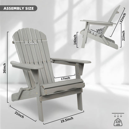 Solid Cedar Folding Adirondack Chairs