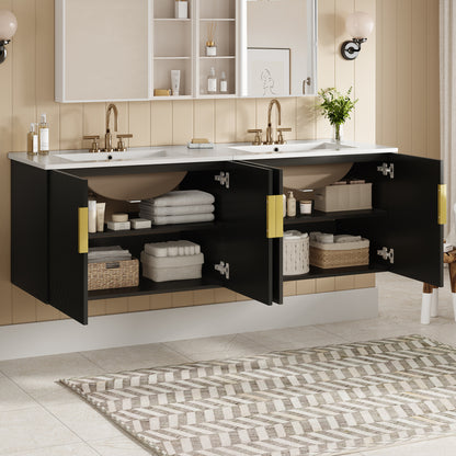 Bathroom Vanity Set with Separate Ceramic Sink