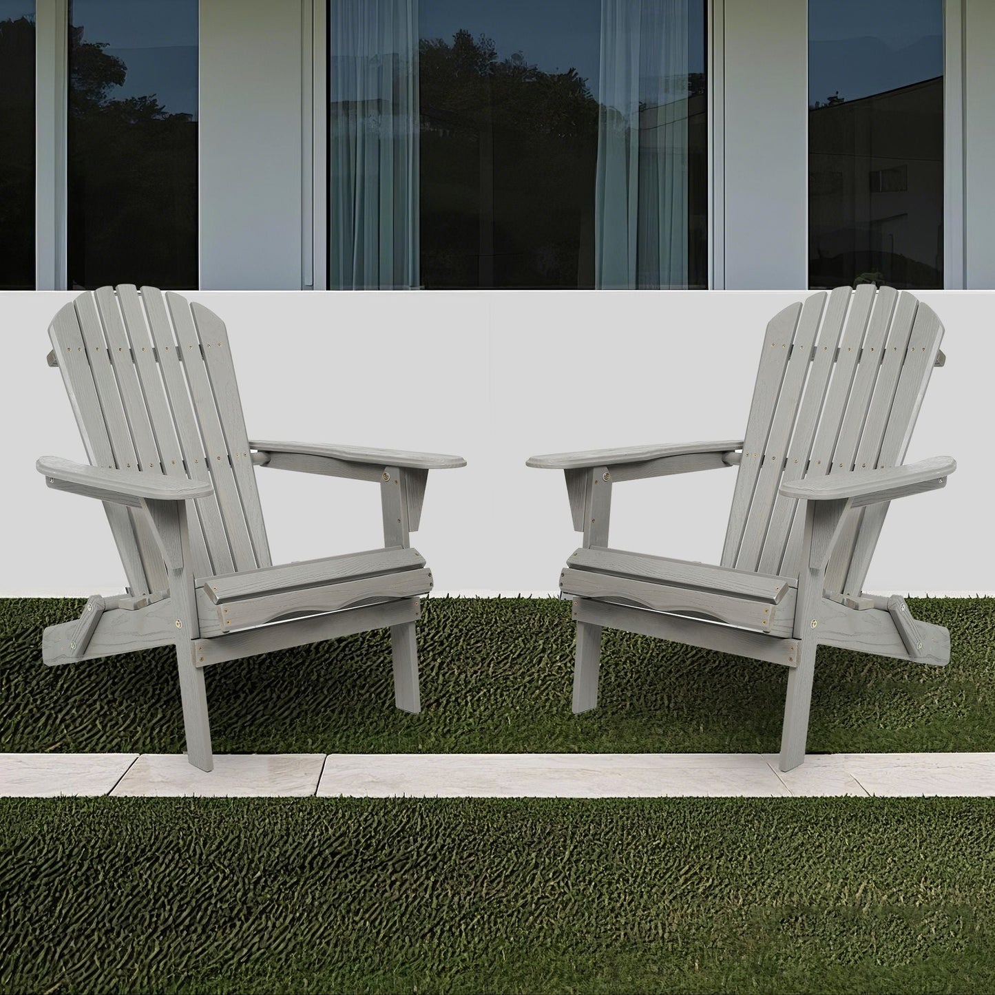 Solid Cedar Folding Adirondack Chairs