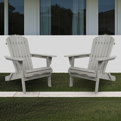 Solid Cedar Folding Adirondack Chairs