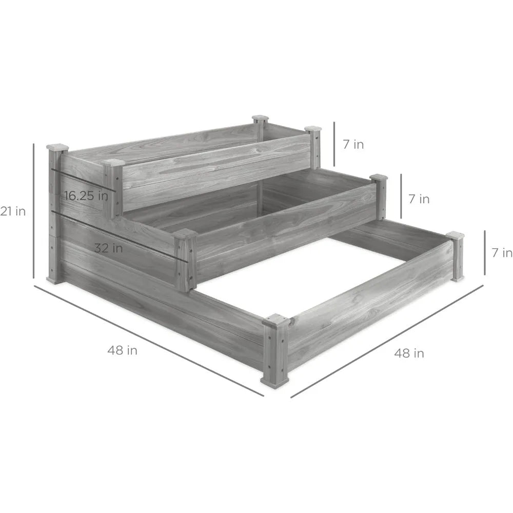 Raised Garden Bed Planter Stackable & Flat Arrangement