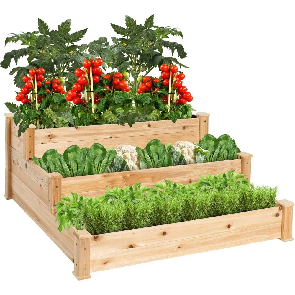 Raised Garden Bed Planter Stackable & Flat Arrangement