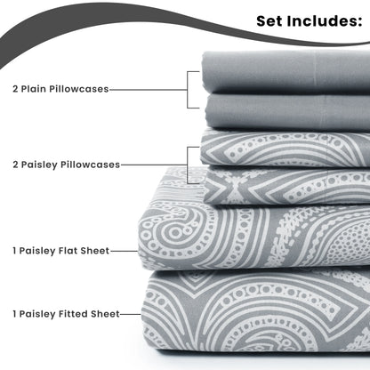 6 Piece Paisley Sheet Set