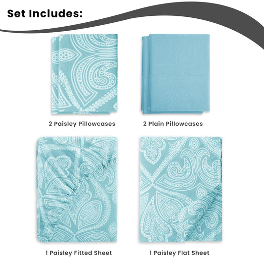 6 Piece Paisley Sheet Set