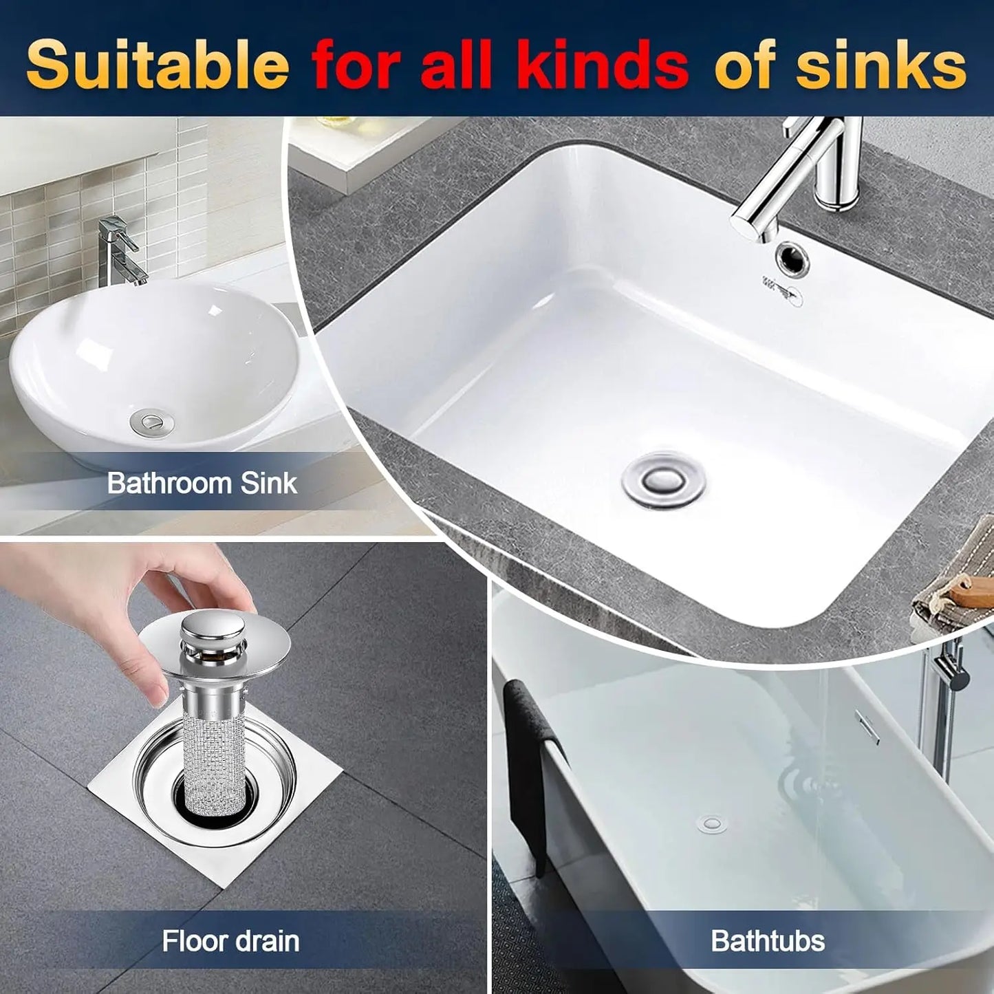 Bathroom Sink Drain Strainer & Stopper