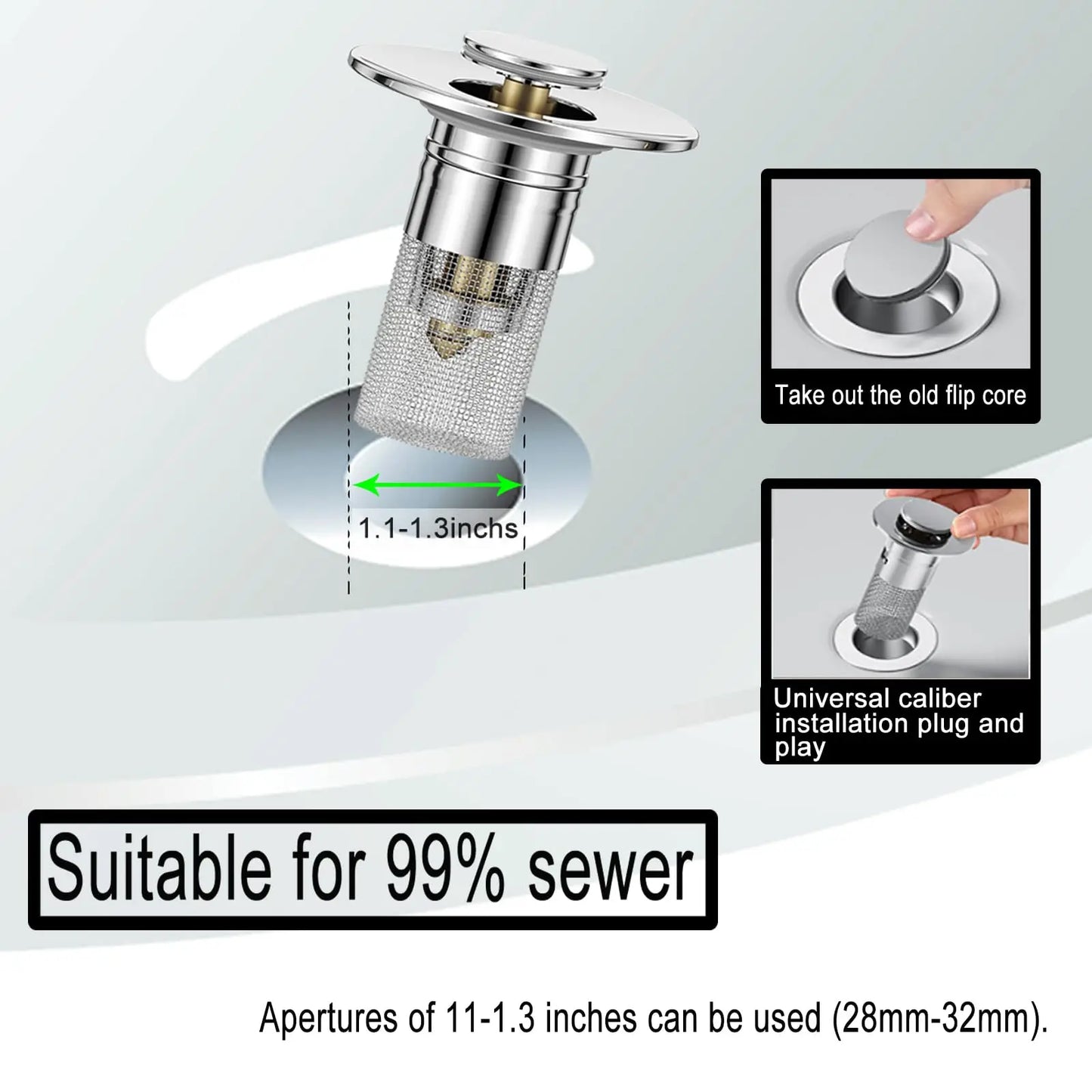 Bathroom Sink Drain Strainer & Stopper