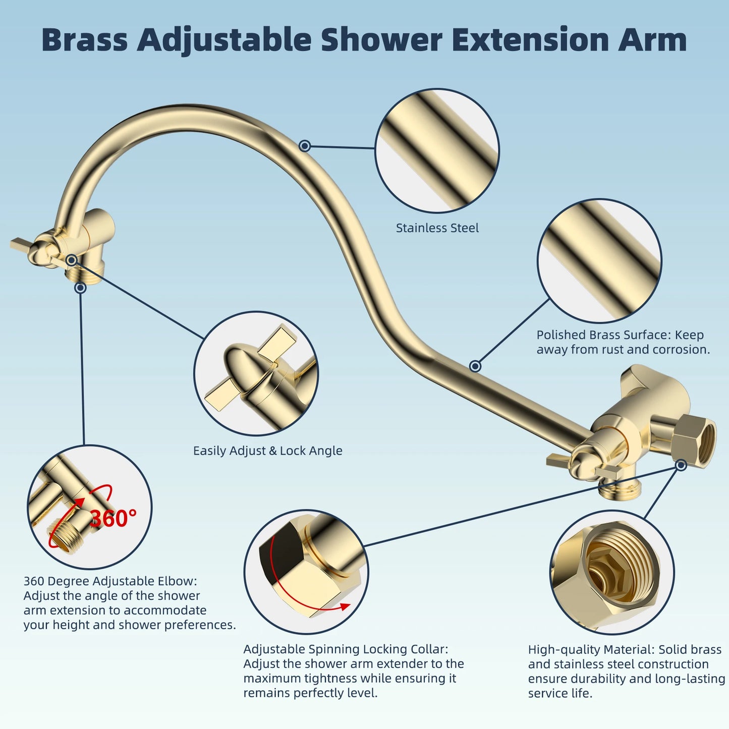 Rainfall Shower Head Handheld Spray Combo