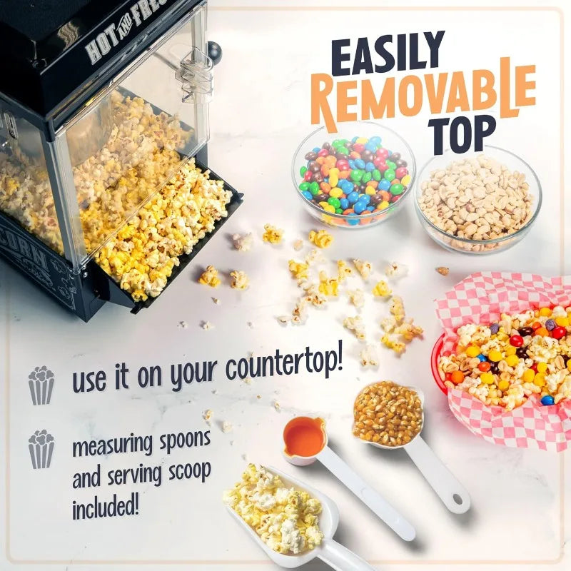 Garden  Popcorn Machine - Makes Up To 10 Cups