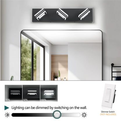 LED Black/Chrome Vanity Lights