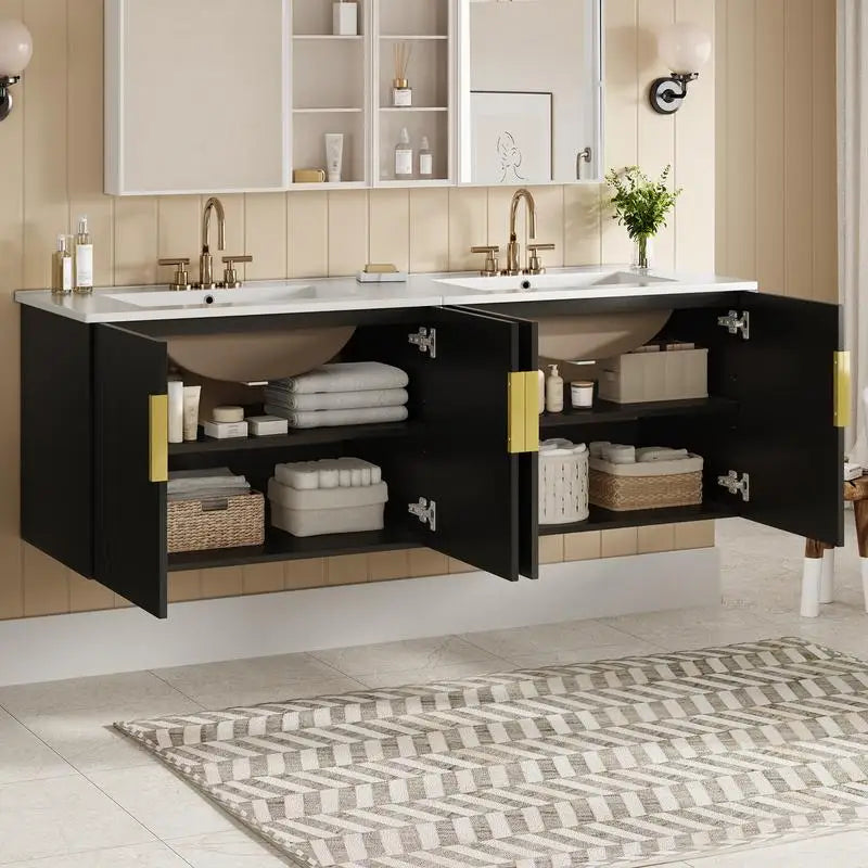 Bathroom Vanity Set with Separate Ceramic Sink