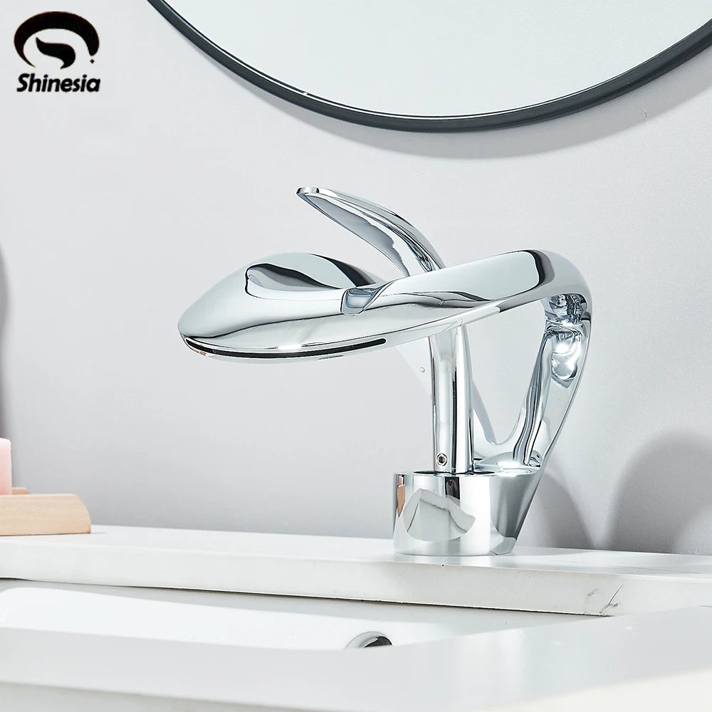 Waterfall Basin Faucet Deck Mounted