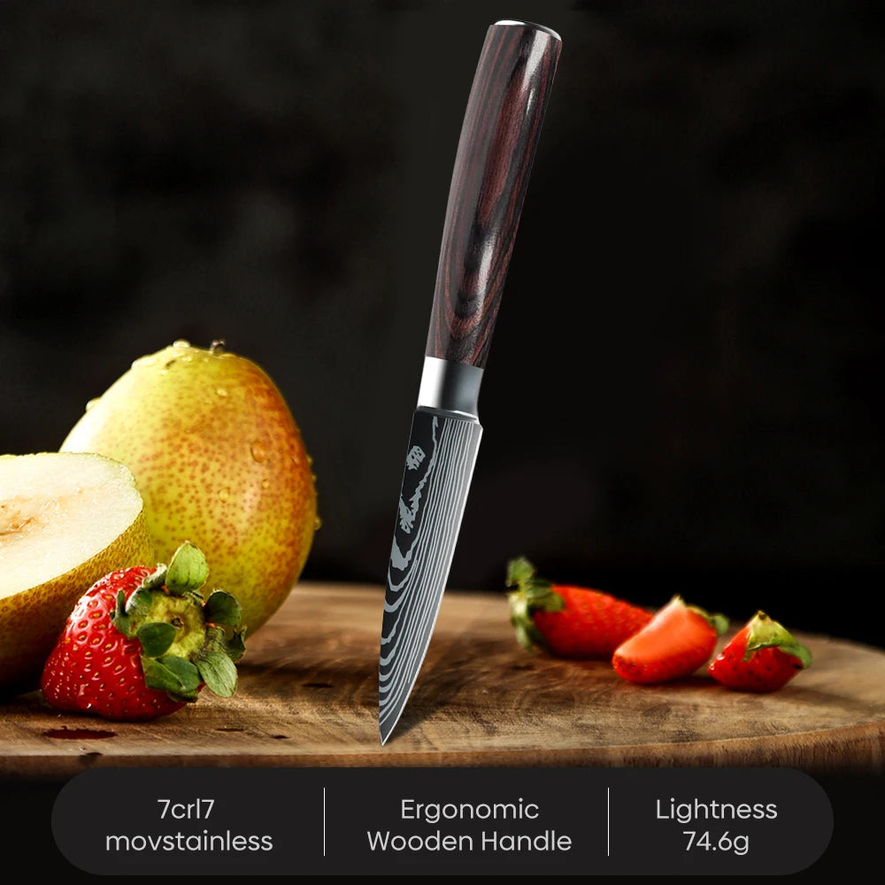 3 Piece High Carbon Stainless Steel Chef Knife set