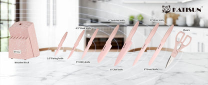 Pink Kitchen Knife Set