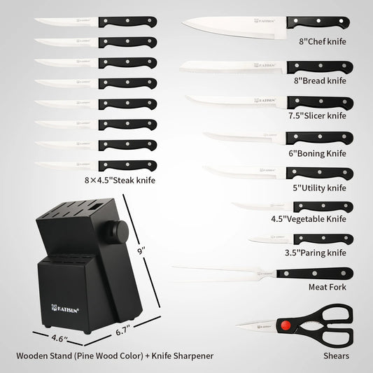 Carbon Steel Knife Block Set