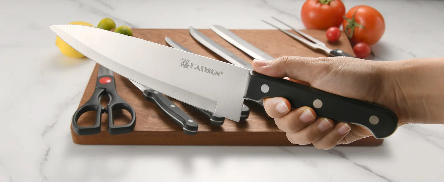 Carbon Steel Knife Block Set