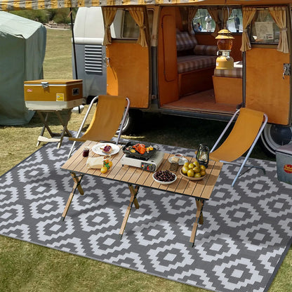 Outdoor Rug Plastic Straw Reversible  Rug