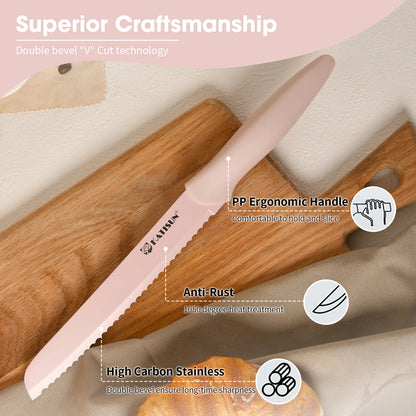 Pink Kitchen Knife Set