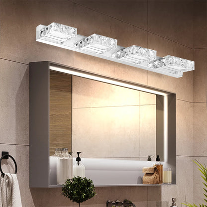4-Head Crystal Mirror Light LED Wall Sconce