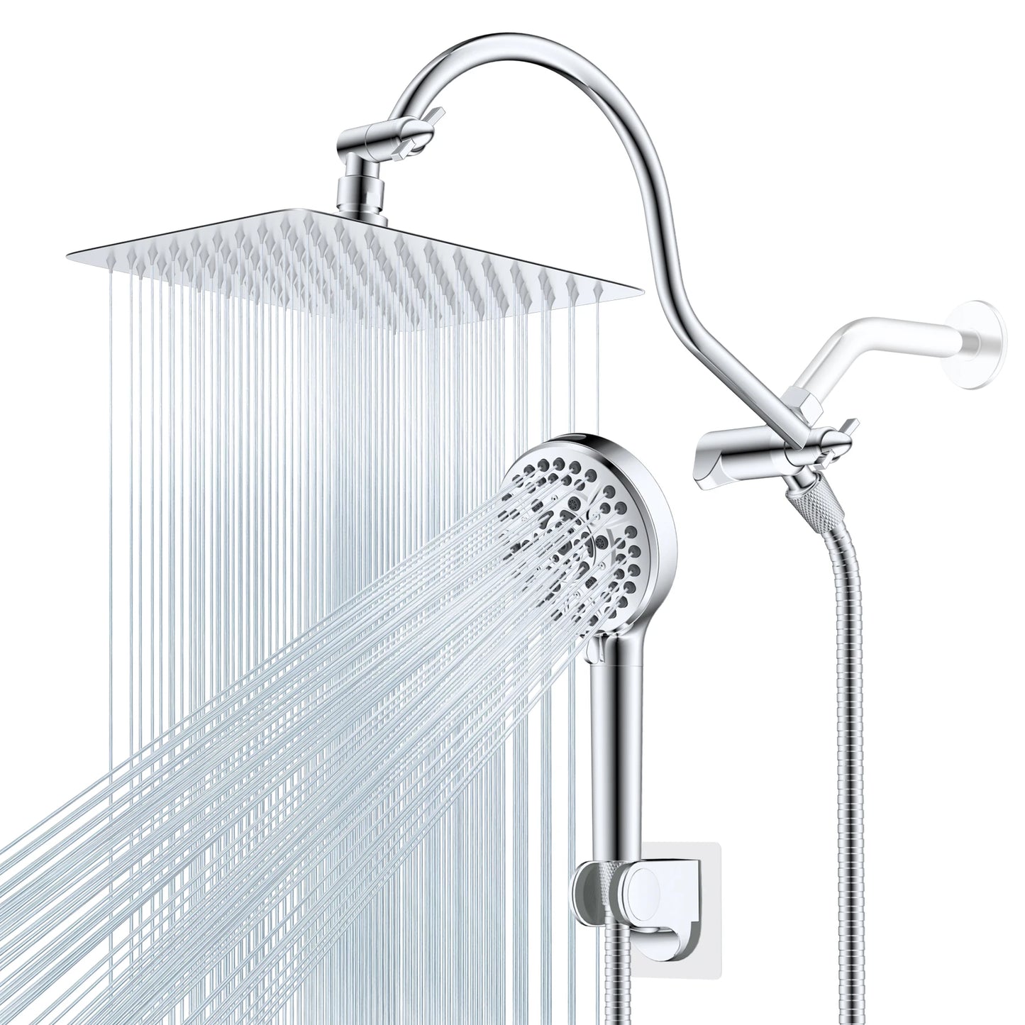 Rainfall Shower Head Handheld Spray Combo