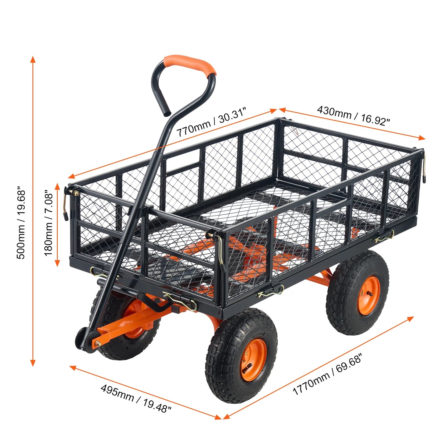 Sturdy Metal Garden Cart