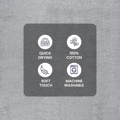 10 Piece Towel Set Soft & Durabe, Grey