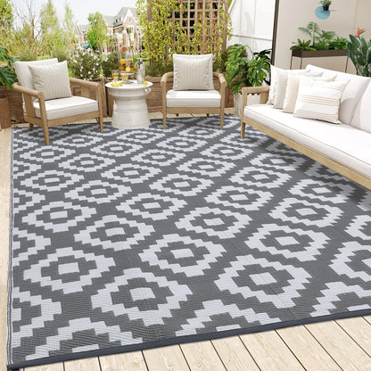Outdoor Rug Plastic Straw Reversible  Rug