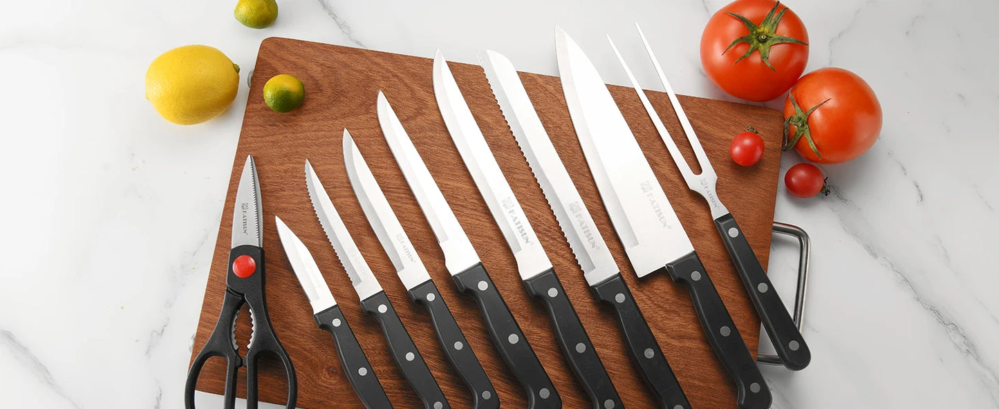 Carbon Steel Knife Block Set
