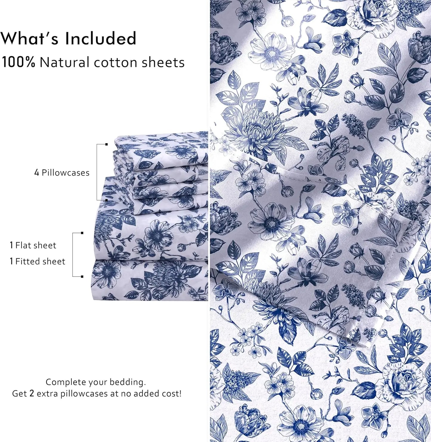 6-Piece Cotton Sheets Set