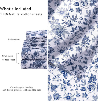6-Piece Cotton Sheets Set