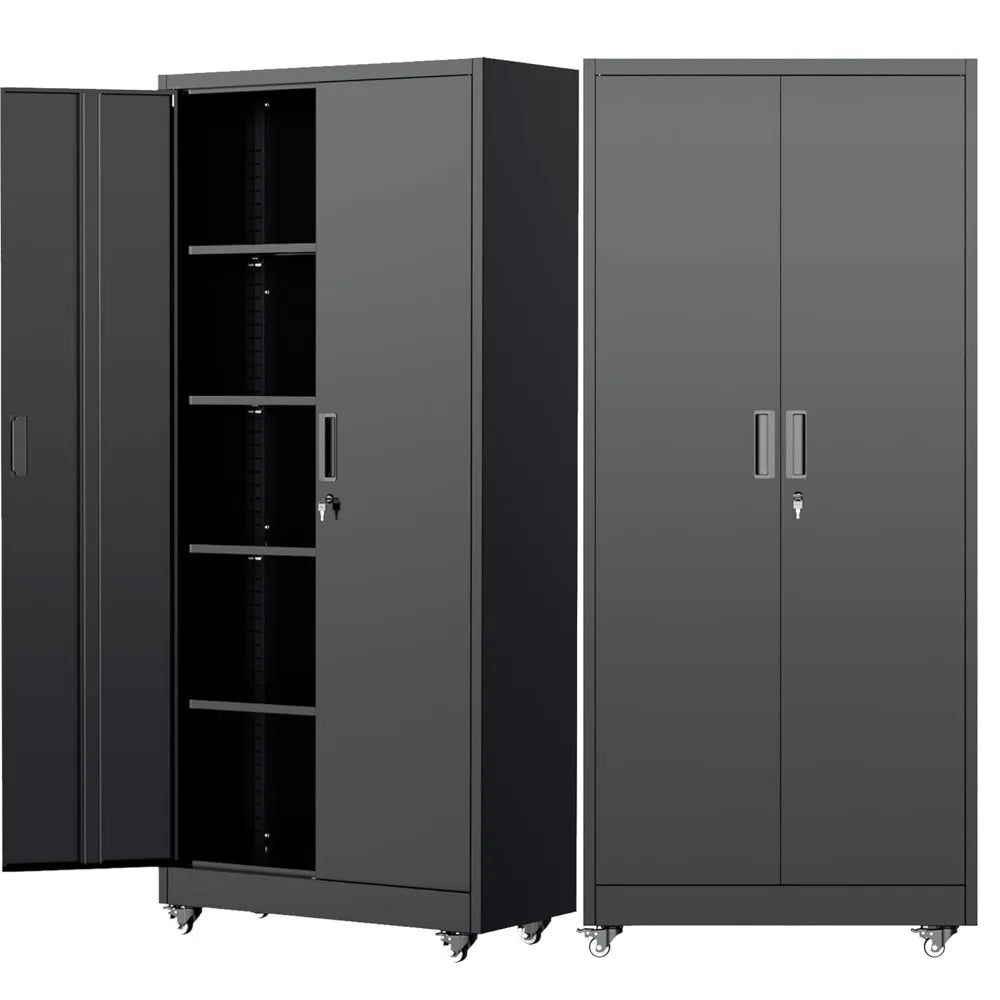 Metal Storage Cabinet with Wheels