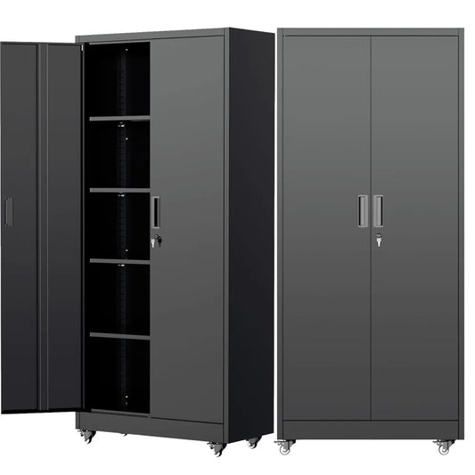 Metal Storage Cabinet with Wheels