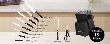 Carbon Steel Knife Block Set
