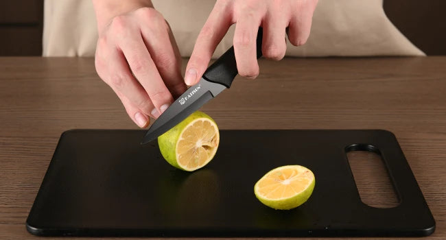 16 Pieces Carbon Steel Knife Set with Cutting Board