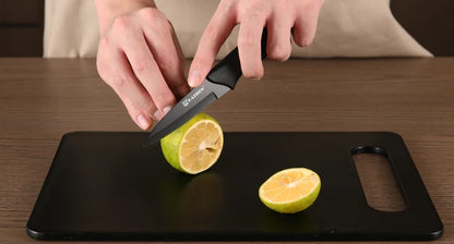 16 Pieces Carbon Steel Knife Set with Cutting Board