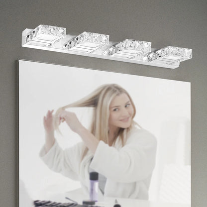 4-Head Crystal Mirror Light LED Wall Sconce