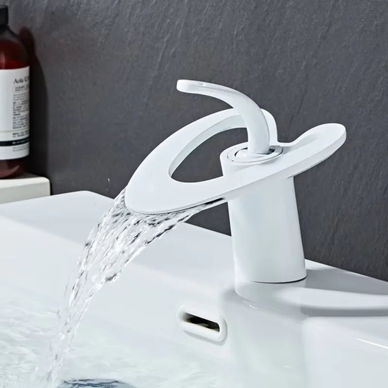 Waterfall Basin Faucet Deck Mounted