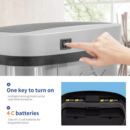 Trash Can with Automatic Lid