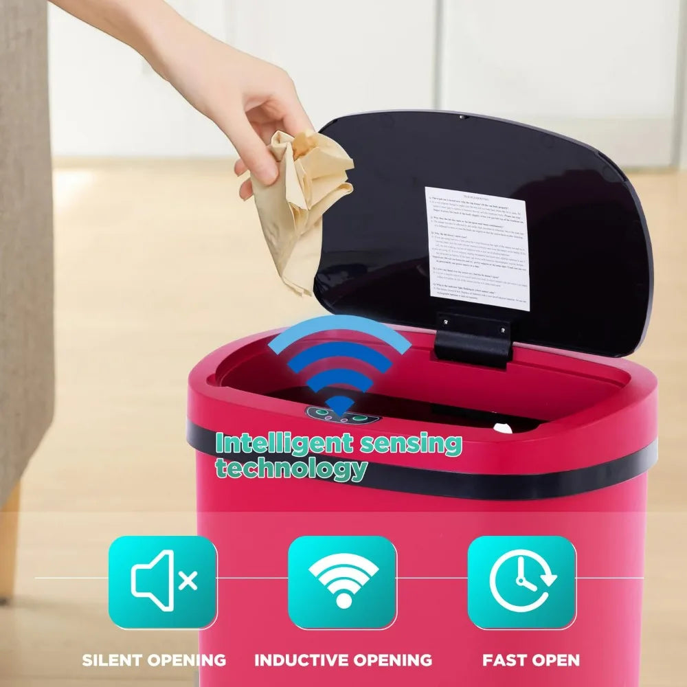 Trash Can with Automatic Lid