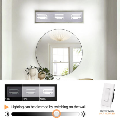 LED Black/Chrome Vanity Lights