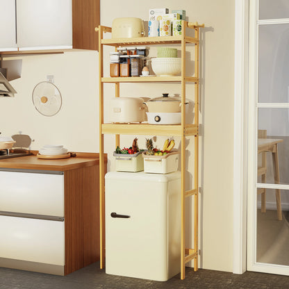Bamboo 3-Layer Height Adjustable Shelf